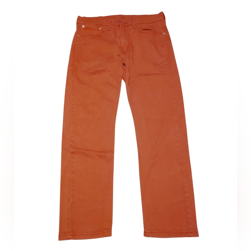 Levi's 502 Jeans Orange Regular Tapered White Tab Size 32X30 Mens